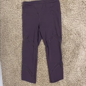 Purple cropped lululemon leggings